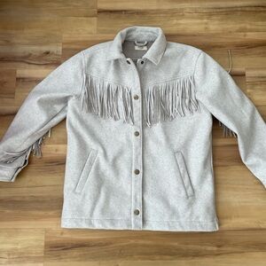 Marine Layer "Fallon" Fringe Shacket